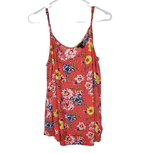 Torrid 12870280 SOPHIE CORAL FLORAL GAUZE SWING CAMI Tank Top V Neck Sleeveless - Picture 4 of 8